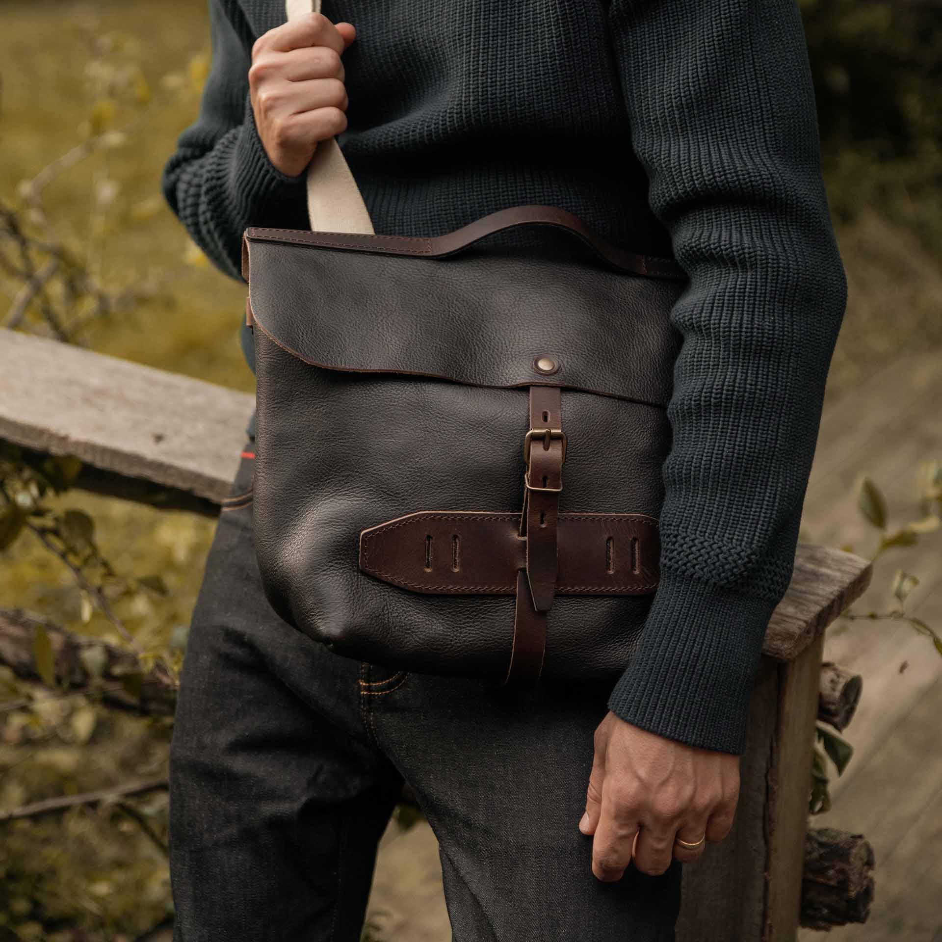 Lazard Satchel bag - Dark chestnut